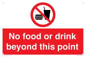 No food or drink beyond this point